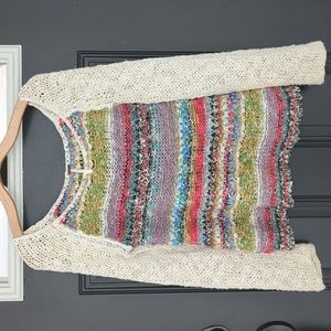 Free People loose knit scoop neck sweater size XS
